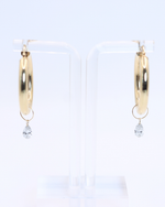 The Pear Diamond Hoop Charms