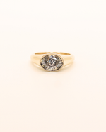 Monogram Diamond Signet - Sterling Silver