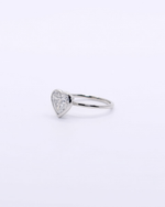 Bezel Heart — A 2-carat heart-cut lab diamond, bezel-set on a 14k white gold shank in a size 7. — view 2 of 6