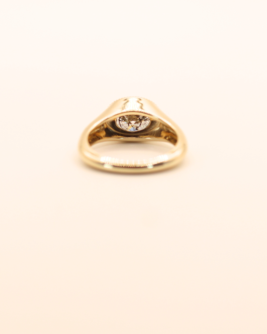 Monogram Diamond Signet - Sterling Silver