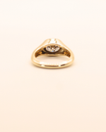 Monogram Diamond Signet - Sterling Silver