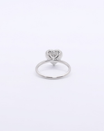 Bezel Heart — A 2-carat heart-cut lab diamond, bezel-set on a 14k white gold shank in a size 7. — view 4 of 6