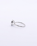 Bezel Heart — A 2-carat heart-cut lab diamond, bezel-set on a 14k white gold shank in a size 7. — view 5 of 6