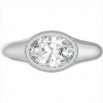Monogram Diamond Signet - Sterling Silver