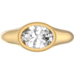 Monogram Diamond Signet - Solid Gold